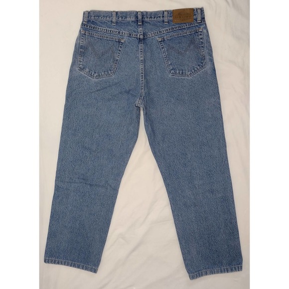 Old Mill 36x28 mens jeans light wash 100% cottom mid rise straight leg BUDGET - Picture 4 of 11